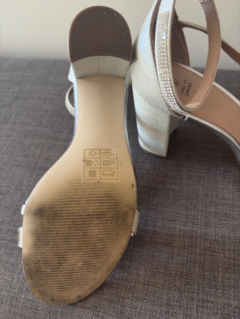 Call It Spring Silver Rhinestone Heel - Picture 6 of 6